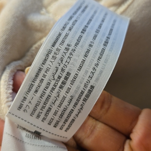 Abercrombie & Fitch Sherpa Teddy Cream Button Pocket Shacket Jacket New Out Tag - Picture 15 of 16